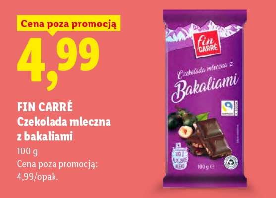 FIN CARRÉ Czekolada mleczna z bakaliami