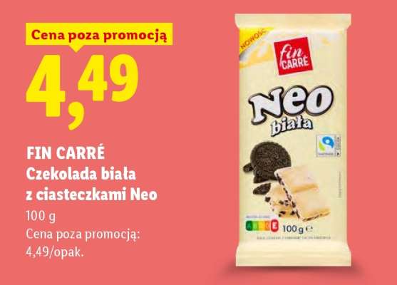 FIN CARRÉ Czekolada biała z ciasteczkami Neo