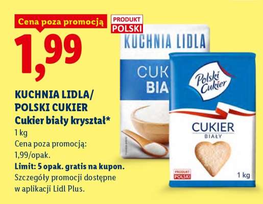 Kuchnia Lidla/Polski Cukier Cukier biały kryształ