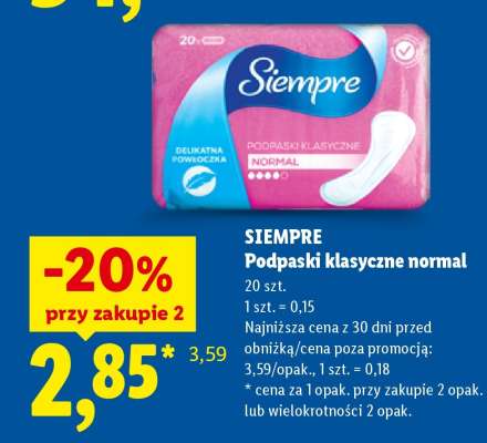 SIEMPRE Podpaski klasyczne normal