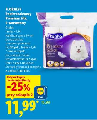 FLORALYS Papier toaletowy Premium Silk, 4-warstwowy