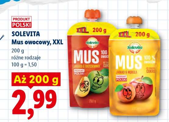 SOLEVITA Mus owocowy, XXL