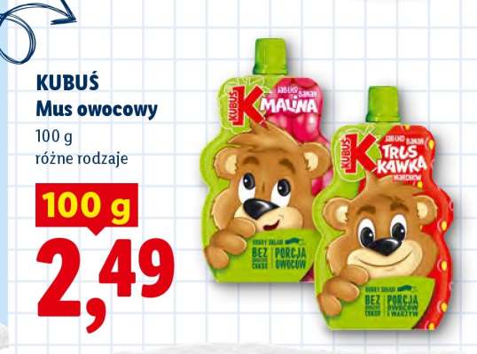 KUBUŚ Mus owocowy
