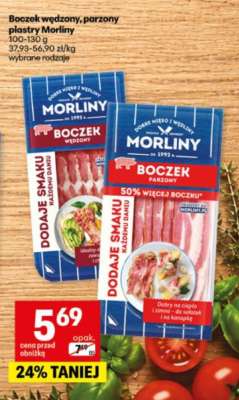 Boczek wędzony, parzony plastry Morliny