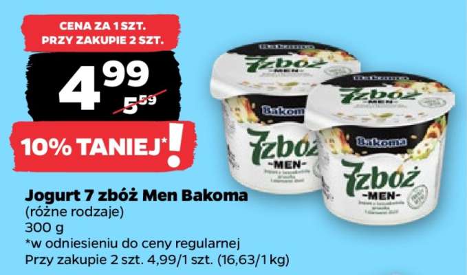Jogurt 7 ZBÓŻ MEN BAKOMA