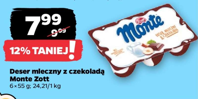 Deser mleczny z czekoladą MONTE ZOTT
