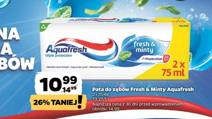 Pasta do zębów Fresh & Minty Aquafresh