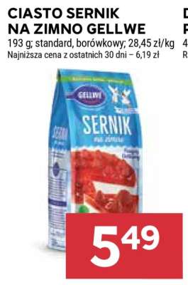Ciasto sernik na zimno Gellwe