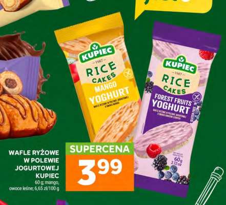 Wafle ryżowe w polewie jogurtowej Kupiec