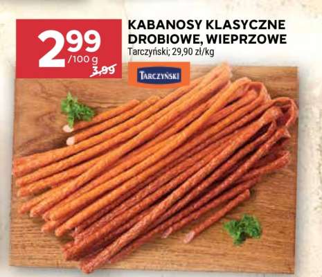 KABANOSY KLASYCZNE DROBIOWE, WIEPRZOWE