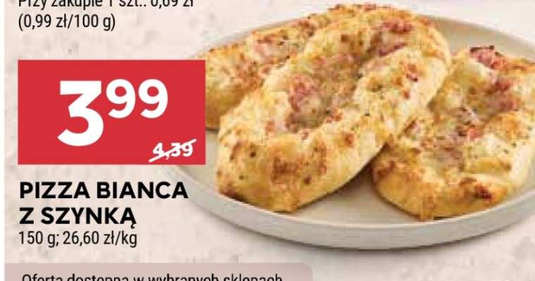 PIZZA BIANCA Z SZYNKĄ