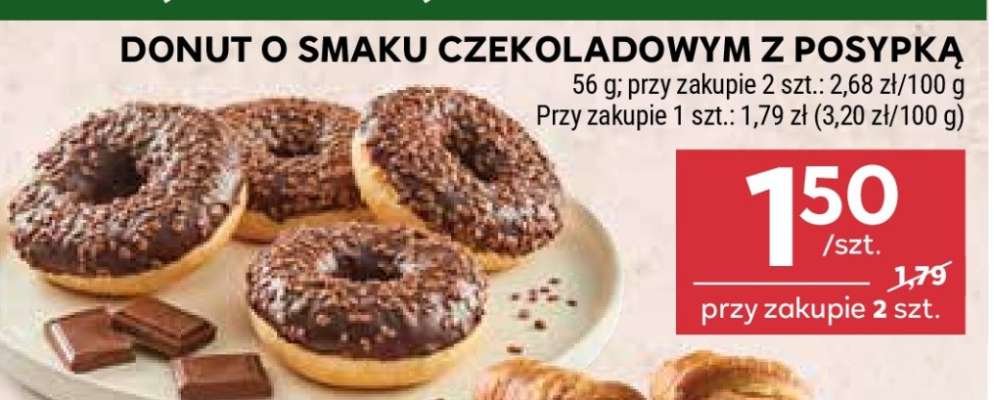 DONUT O SMAKU CZEKOLADOWYM Z POSYPKĄ