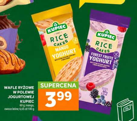 Wafle ryżowe w polewie jogurtowej Kupiec