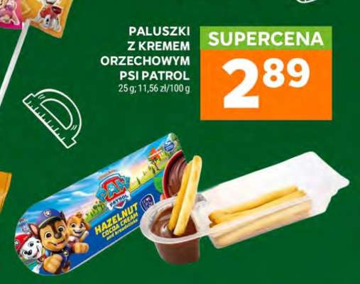 Paluszki z kremem orzechowym Psi Patrol