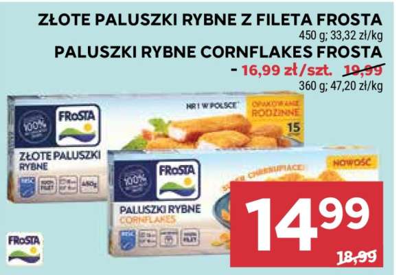 Złote paluszki rybne z fileta Frosta