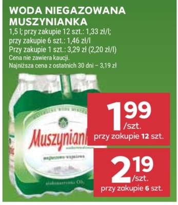 Woda niegazowana Muszynianka