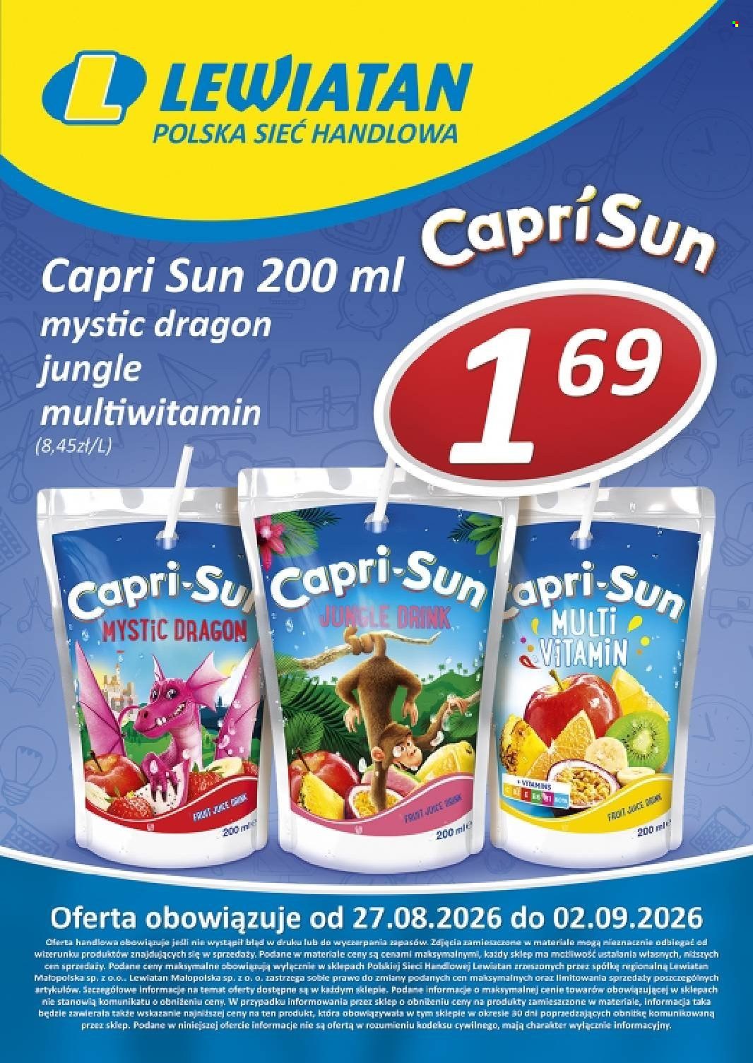 Gazetka Lewiatan - 27.08.2026 - 2.09.2026. Strona 1