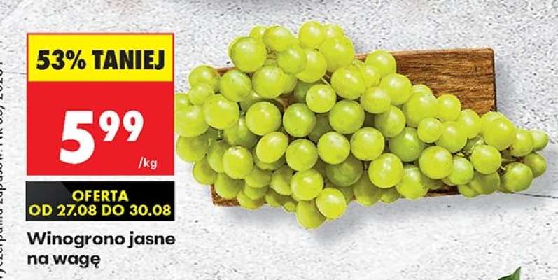 Winogrono jasne na wagę