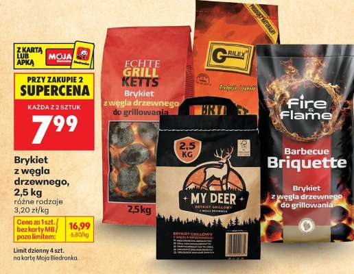 Brykiet z węgla drzewnego, 2,5 kg