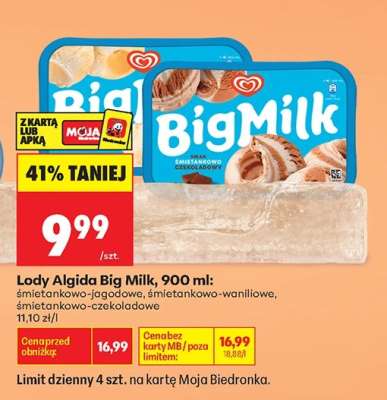 Lody Algida Big Milk, 900 ml