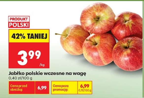 Jabłko polskie wczesne na wagę