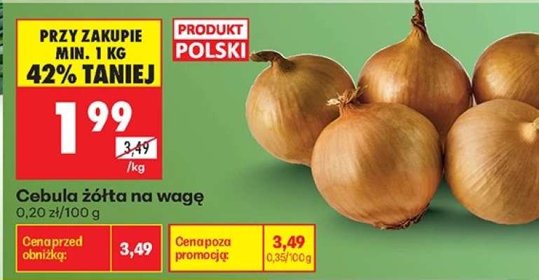 Cebula żółta na wage