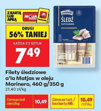 Filety śledziowe a' la Matjas w oleju Marinero, 460 g/350 g