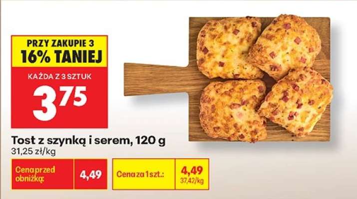 Tost z szynką i serem , 120 g