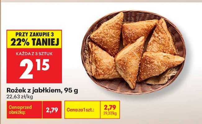 Rożek z jabłkiem , 95 g