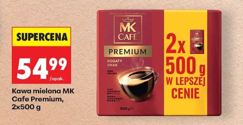 Kawa mielona MK Cafe Premium 2x500 g