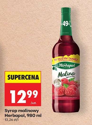 Syrop malinowy Herbapol 980 ml
