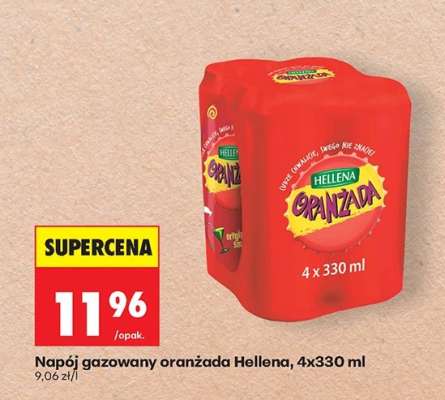 Napój gazowany oranżada Hellena, 4x330 ml