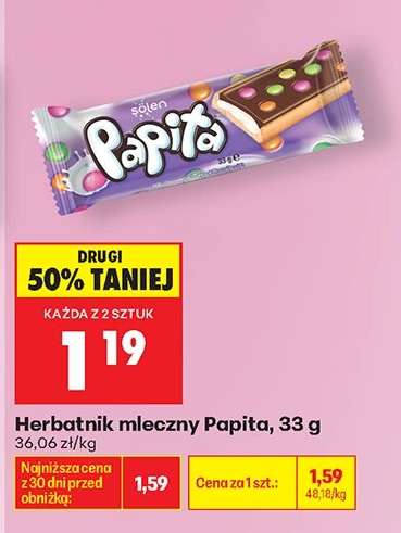 Herbatnik mleczny Papita, 33 g