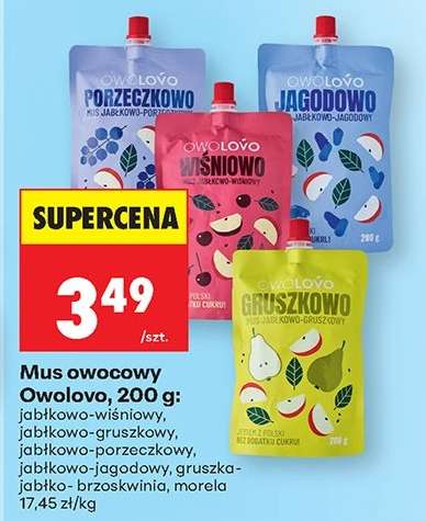 Mus owocowy Owolovo, 200 g