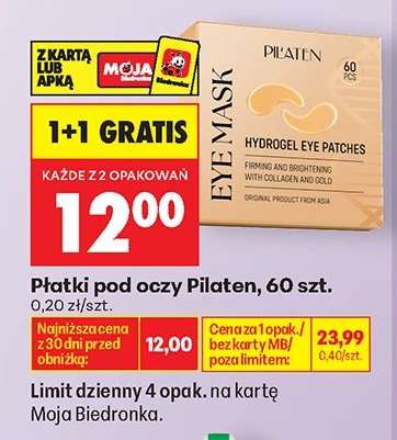 Płatki pod oczy Pilaten, 60 szt.
