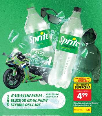 Napój gazowany Sprite lub Sprite Zero, 1 l