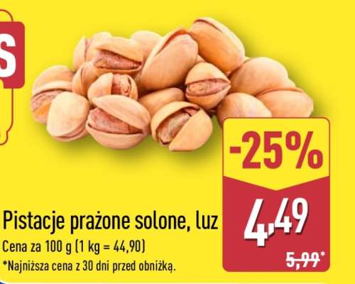 Pistacje prażone solone, luz