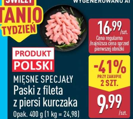 Paski z fileta z piersi kurczaka