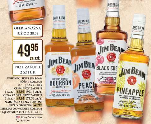 Whiskey, Likier Jim Beam różne rodzaje