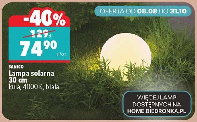 Lampa solarna 30 cm