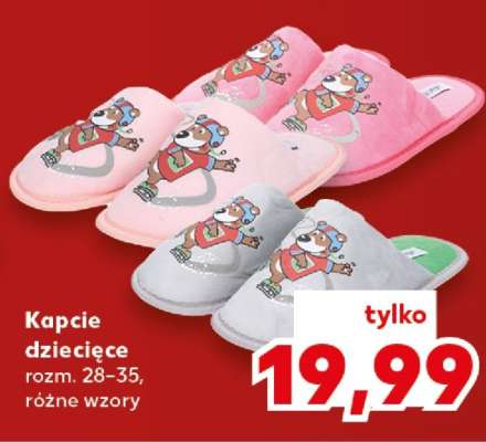 Kapcie dziecięce