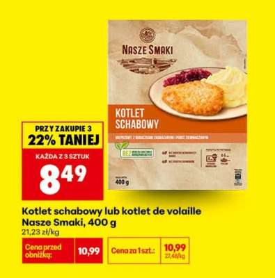 Kotlet schabowy lub kotlet de volaille Nasze Smaki, 400 g