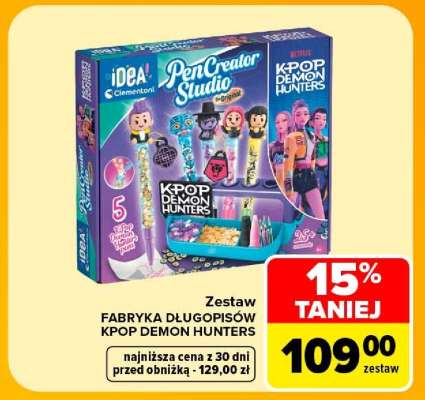 Zestaw FABRYKA DŁUGOPISÓW KPOP DEMON HUNTERS
