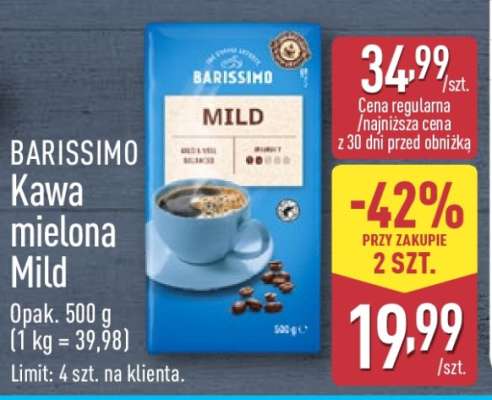 BARISSIMO Kawa mielona Mild