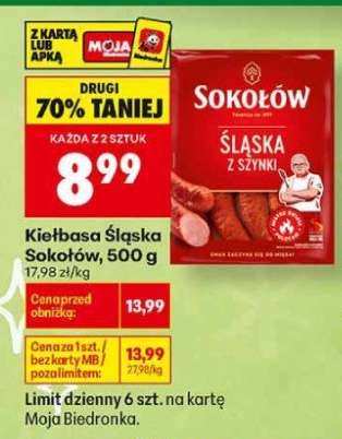 Kiełbasa Śląska Sokołów, 500 g