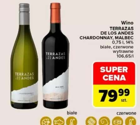 Wino TERRAZAS DE LOS ANDES CHARDONNAY, MALBEC