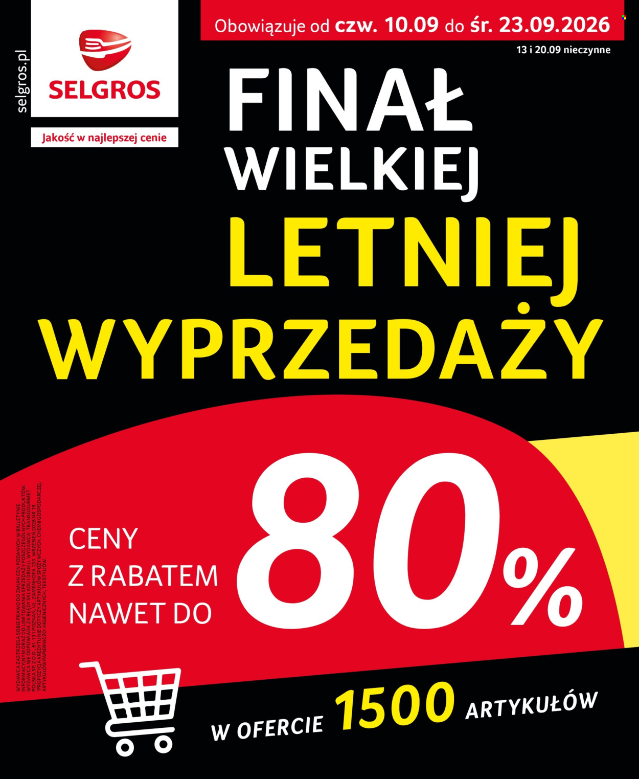 Gazetka Selgros - 10.09.2026 - 23.09.2026. Strona 1