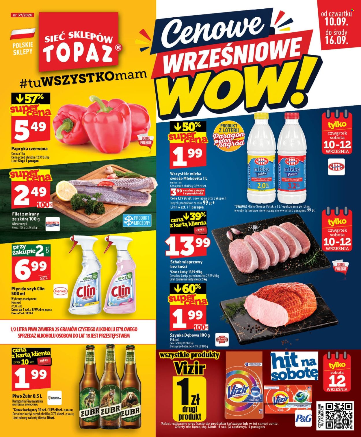 Gazetka Topaz - 10.09.2026 - 16.09.2026. Strona 1