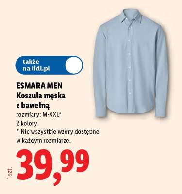 ESMARA MEN Koszula męska z bawełną