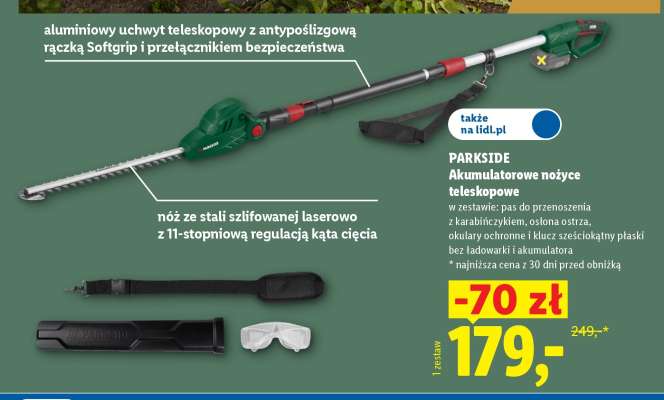 PARKSIDE Akumulatorowe nożyce teleskopowe